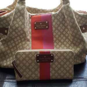 Kate Spade Tote Bag with matching wallet
